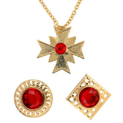 Súprava náhrdelníka a prsteňov Dracula